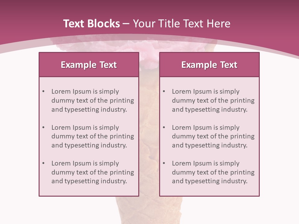 White Background Glacue Dessert PowerPoint Template