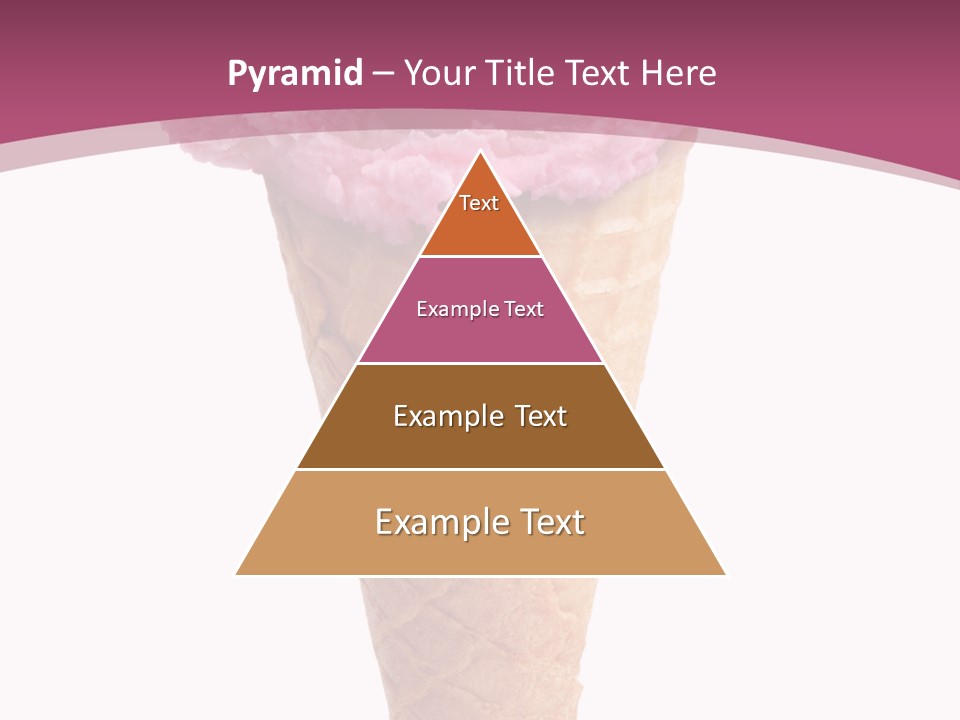 White Background Glacue Dessert PowerPoint Template