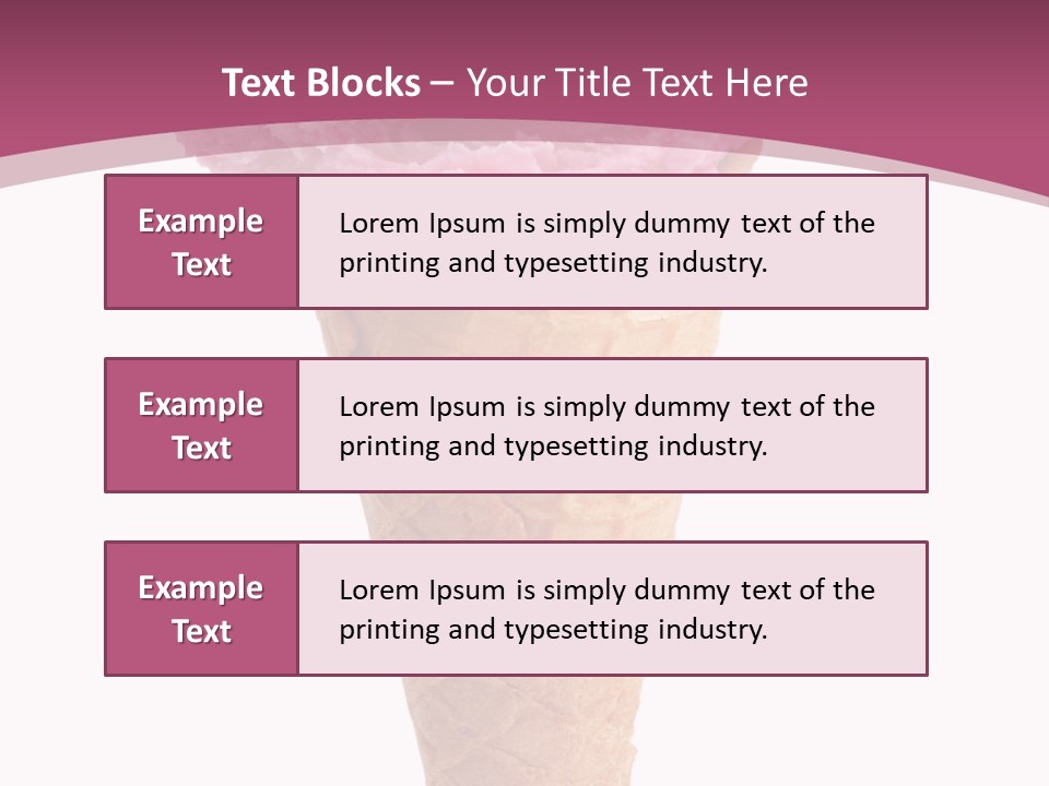 White Background Glacue Dessert PowerPoint Template