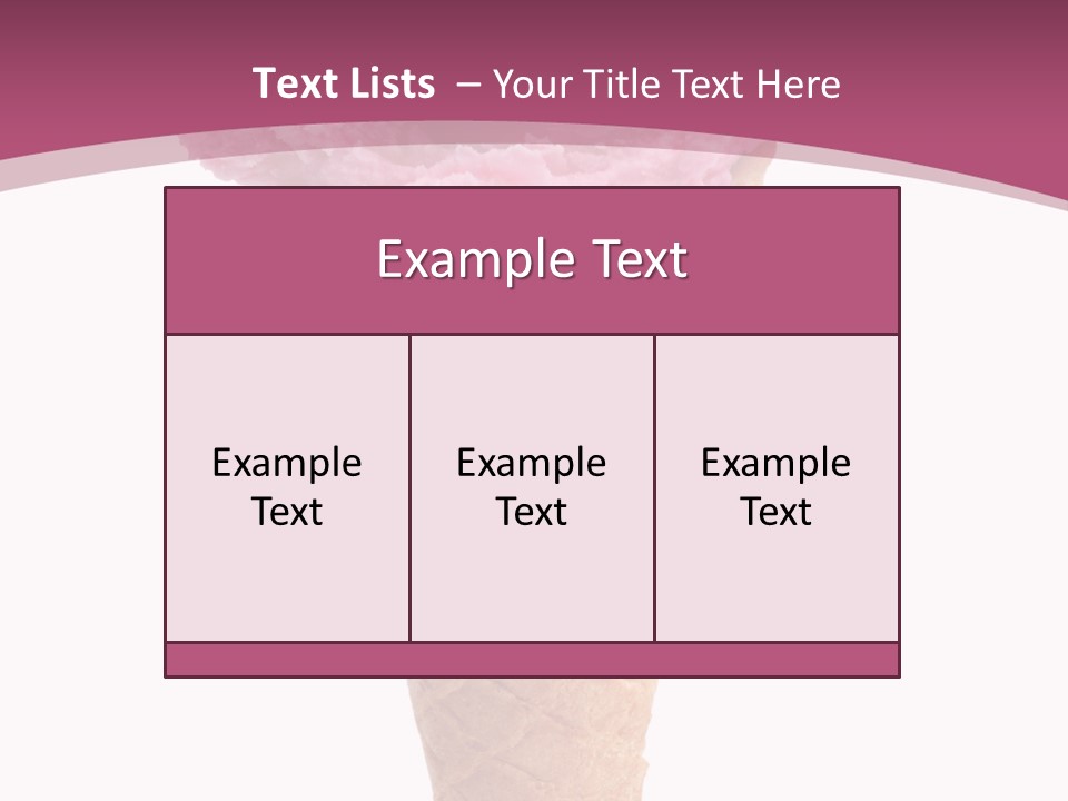 White Background Glacue Dessert PowerPoint Template