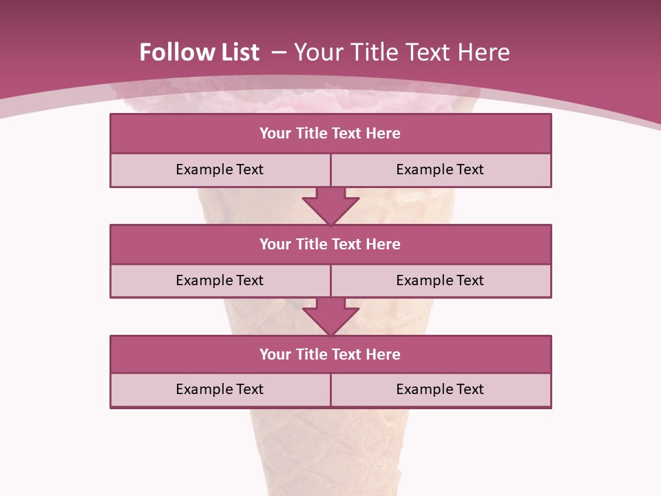 White Background Glacue Dessert PowerPoint Template
