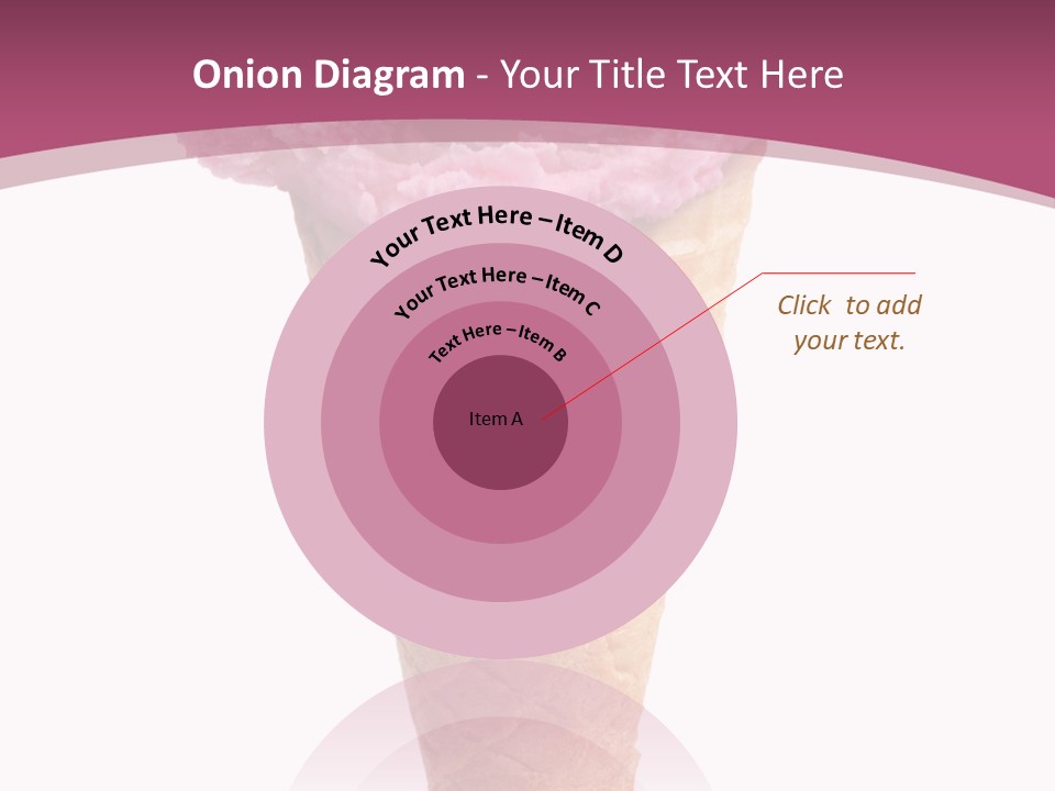 White Background Glacue Dessert PowerPoint Template