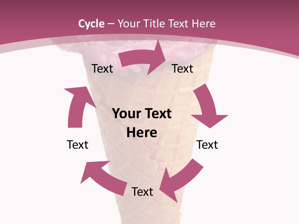 White Background Glacue Dessert PowerPoint Template