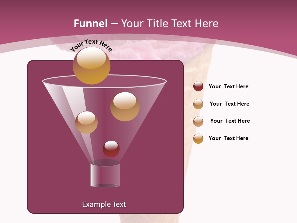 White Background Glacue Dessert PowerPoint Template