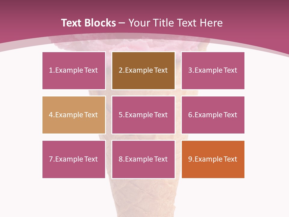 White Background Glacue Dessert PowerPoint Template