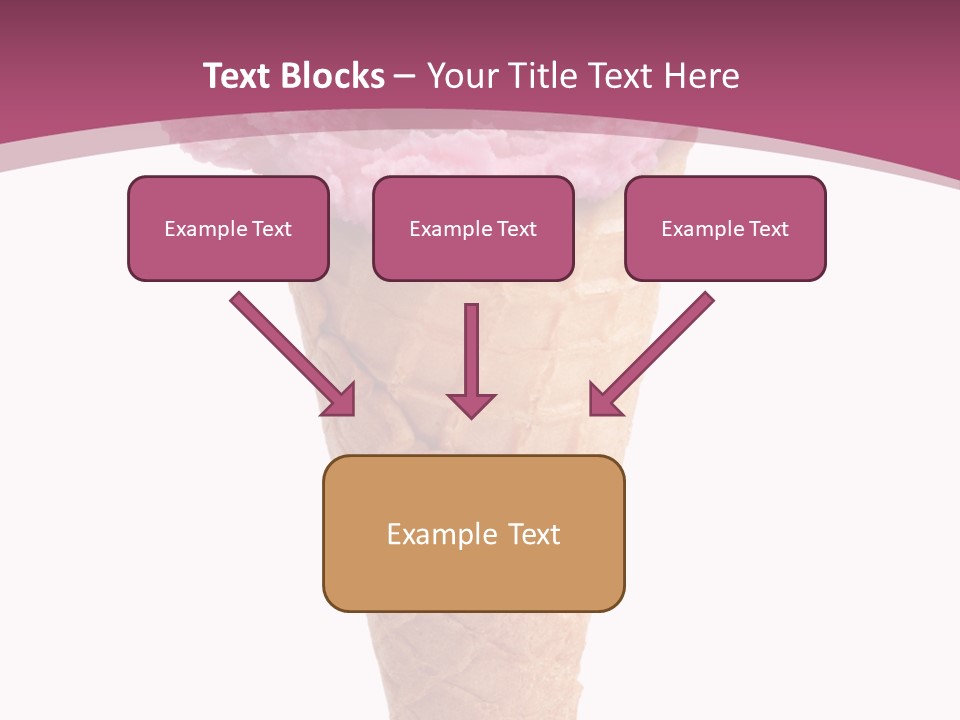 White Background Glacue Dessert PowerPoint Template