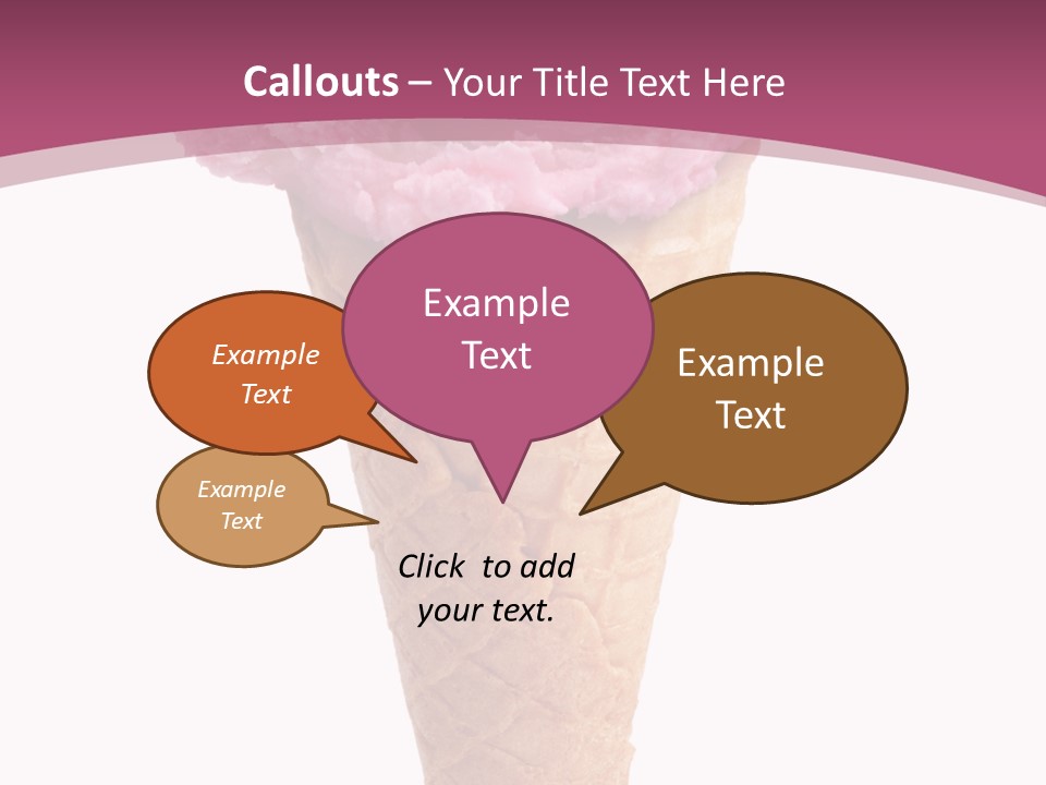 White Background Glacue Dessert PowerPoint Template