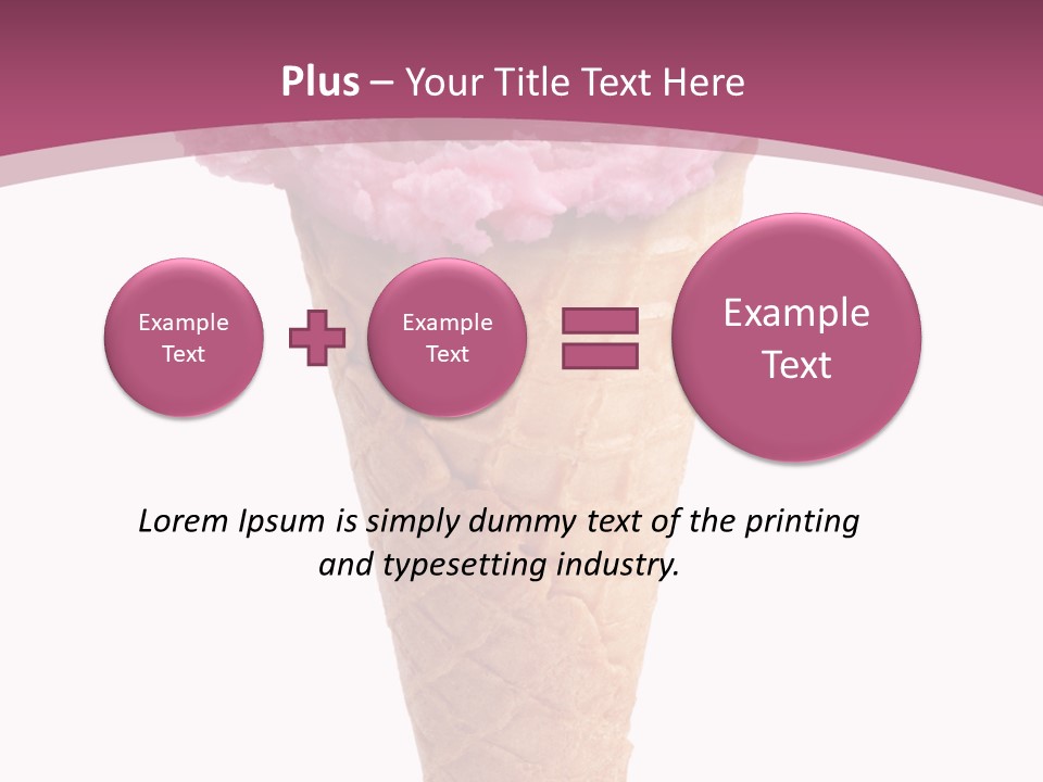 White Background Glacue Dessert PowerPoint Template
