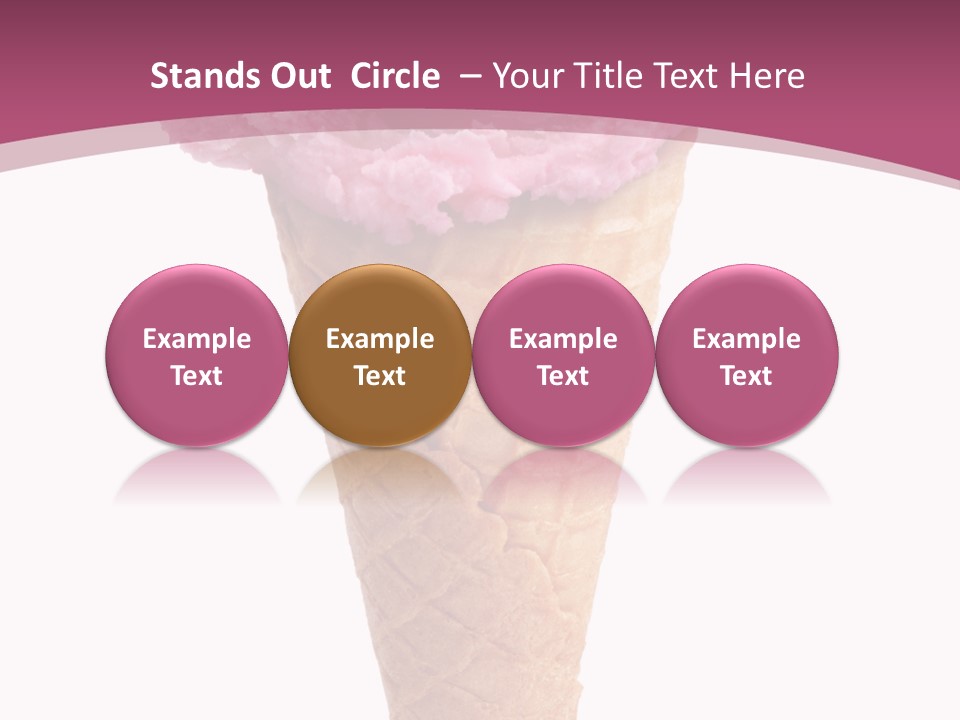 White Background Glacue Dessert PowerPoint Template
