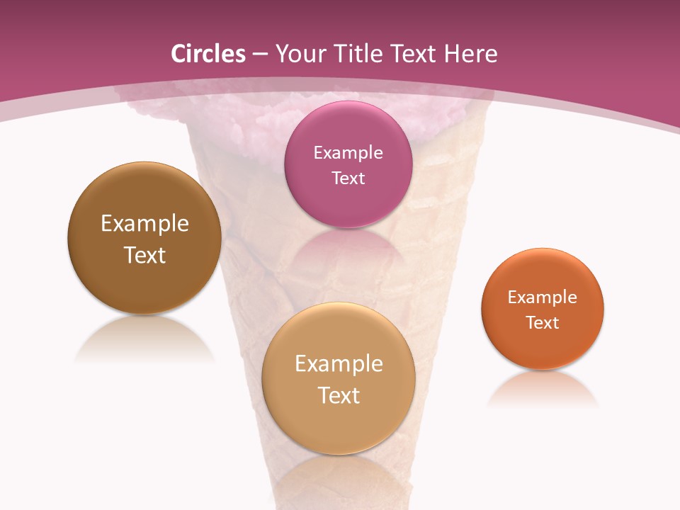 White Background Glacue Dessert PowerPoint Template