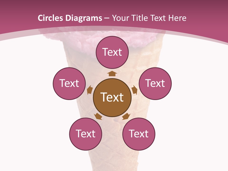 White Background Glacue Dessert PowerPoint Template