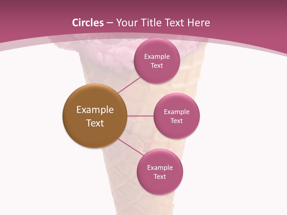 White Background Glacue Dessert PowerPoint Template