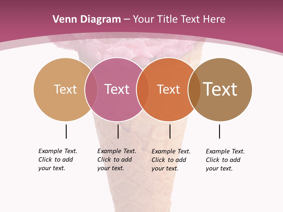 White Background Glacue Dessert PowerPoint Template