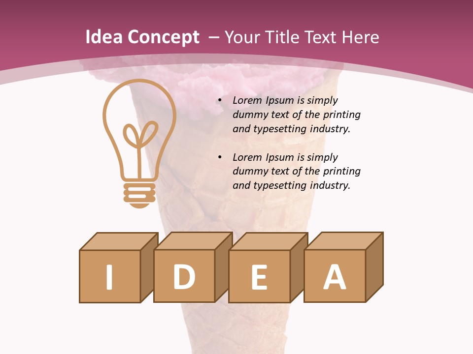 White Background Glacue Dessert PowerPoint Template