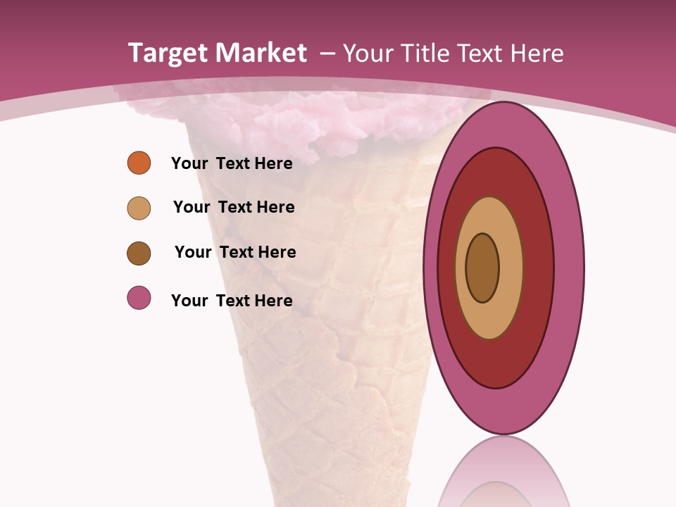 White Background Glacue Dessert PowerPoint Template