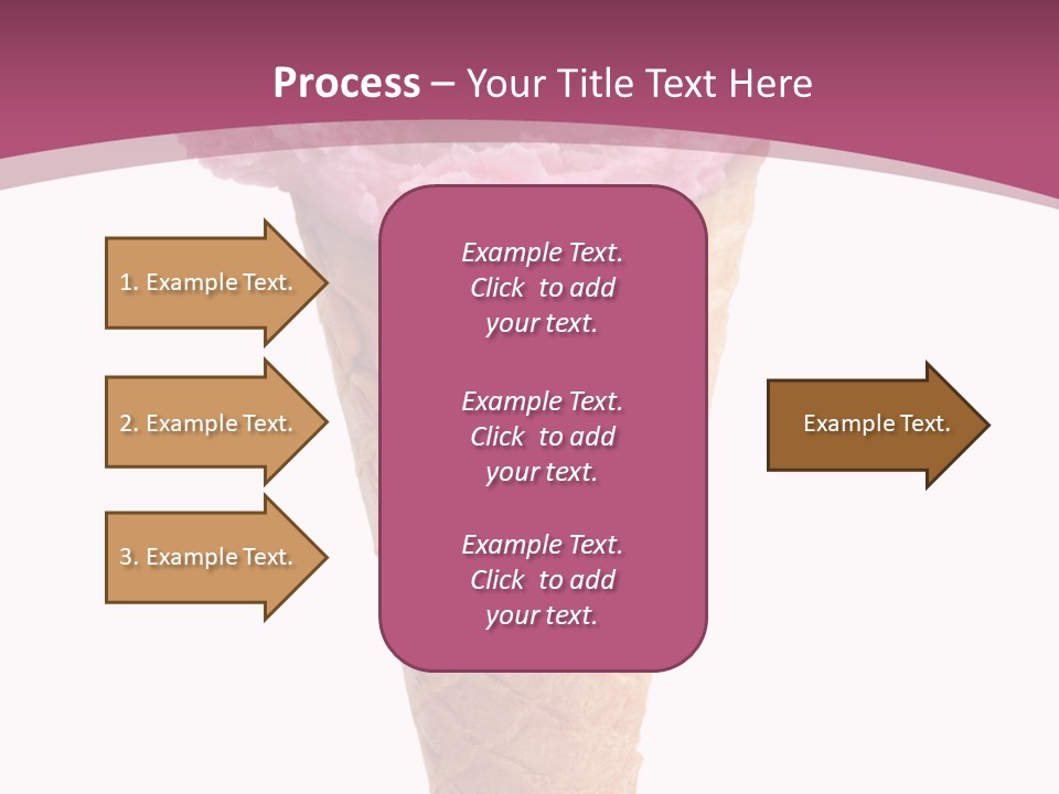 White Background Glacue Dessert PowerPoint Template