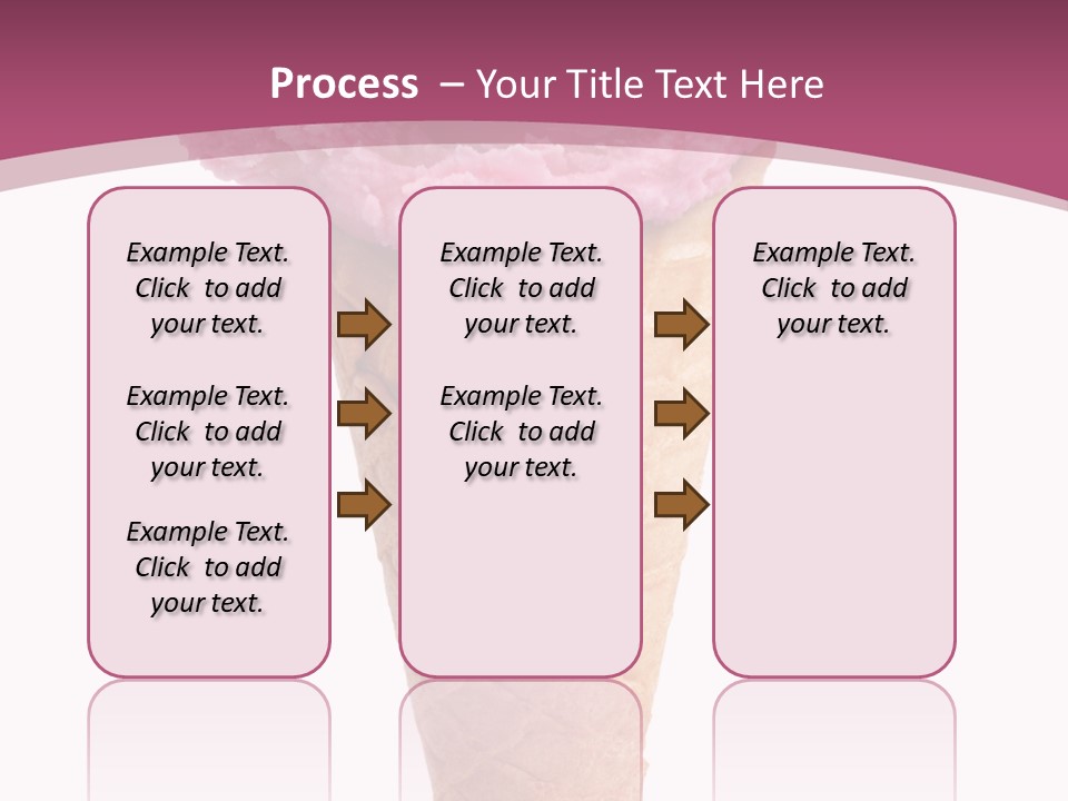 White Background Glacue Dessert PowerPoint Template