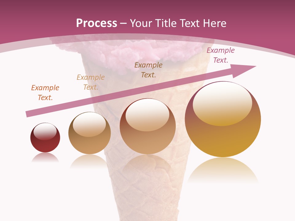 White Background Glacue Dessert PowerPoint Template