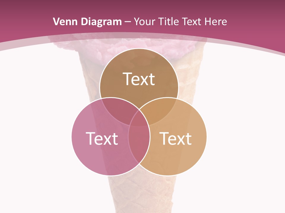 White Background Glacue Dessert PowerPoint Template