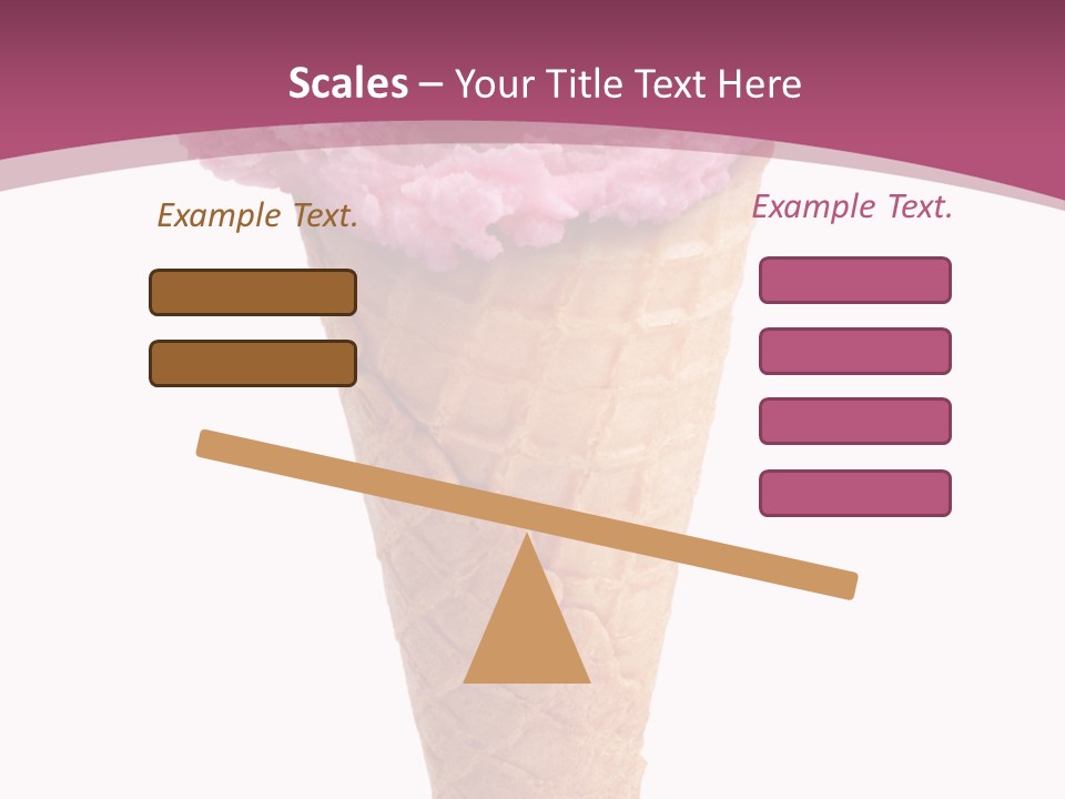 White Background Glacue Dessert PowerPoint Template