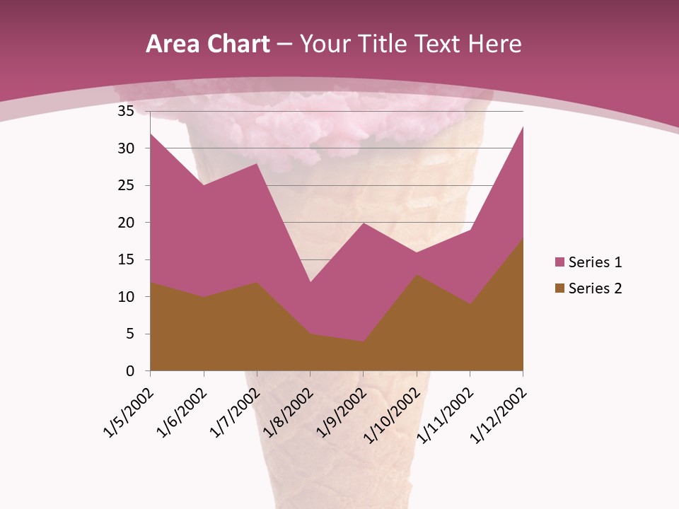 White Background Glacue Dessert PowerPoint Template