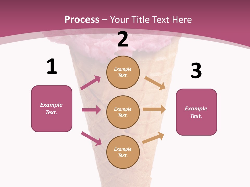 White Background Glacue Dessert PowerPoint Template