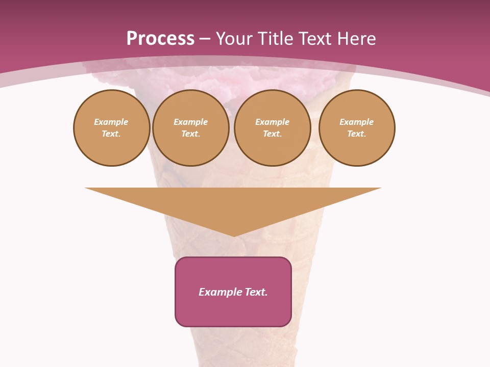 White Background Glacue Dessert PowerPoint Template