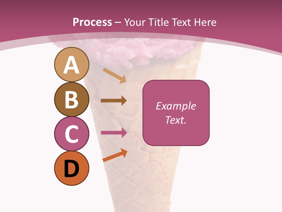 White Background Glacue Dessert PowerPoint Template