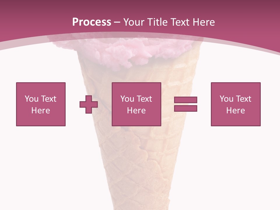 White Background Glacue Dessert PowerPoint Template