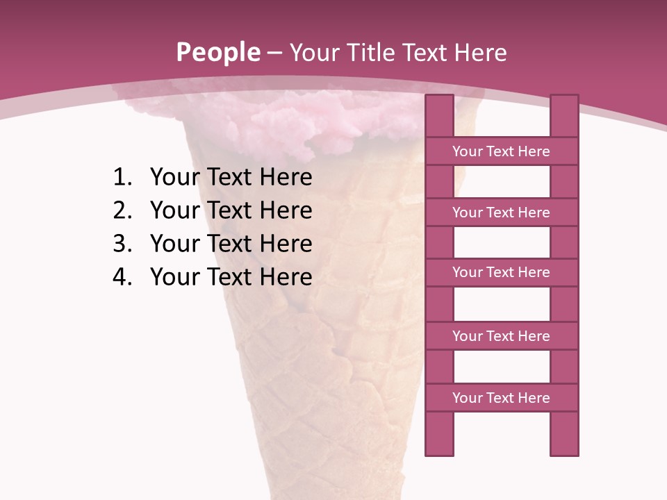 White Background Glacue Dessert PowerPoint Template
