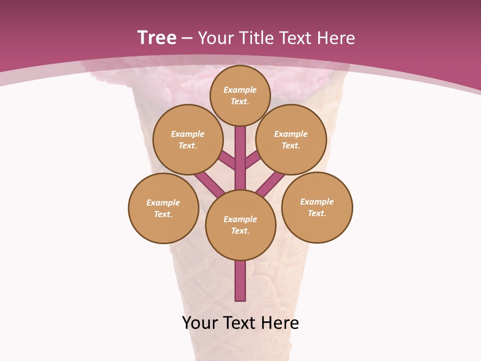 White Background Glacue Dessert PowerPoint Template