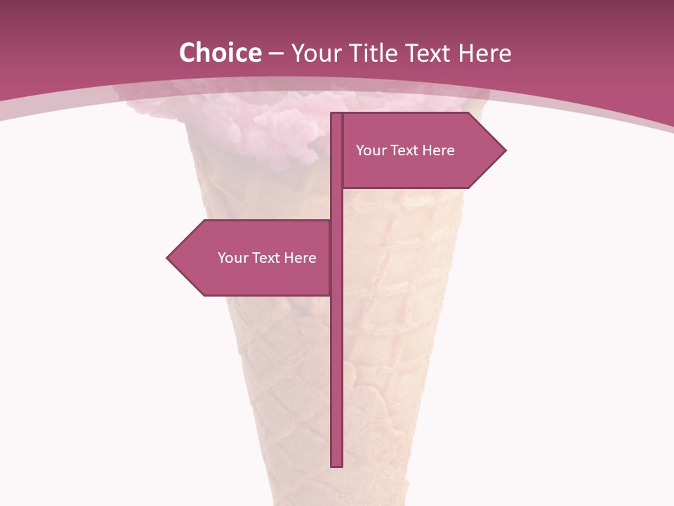 White Background Glacue Dessert PowerPoint Template