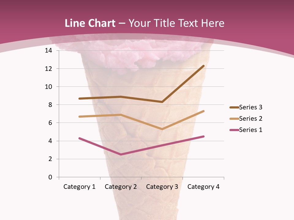 White Background Glacue Dessert PowerPoint Template
