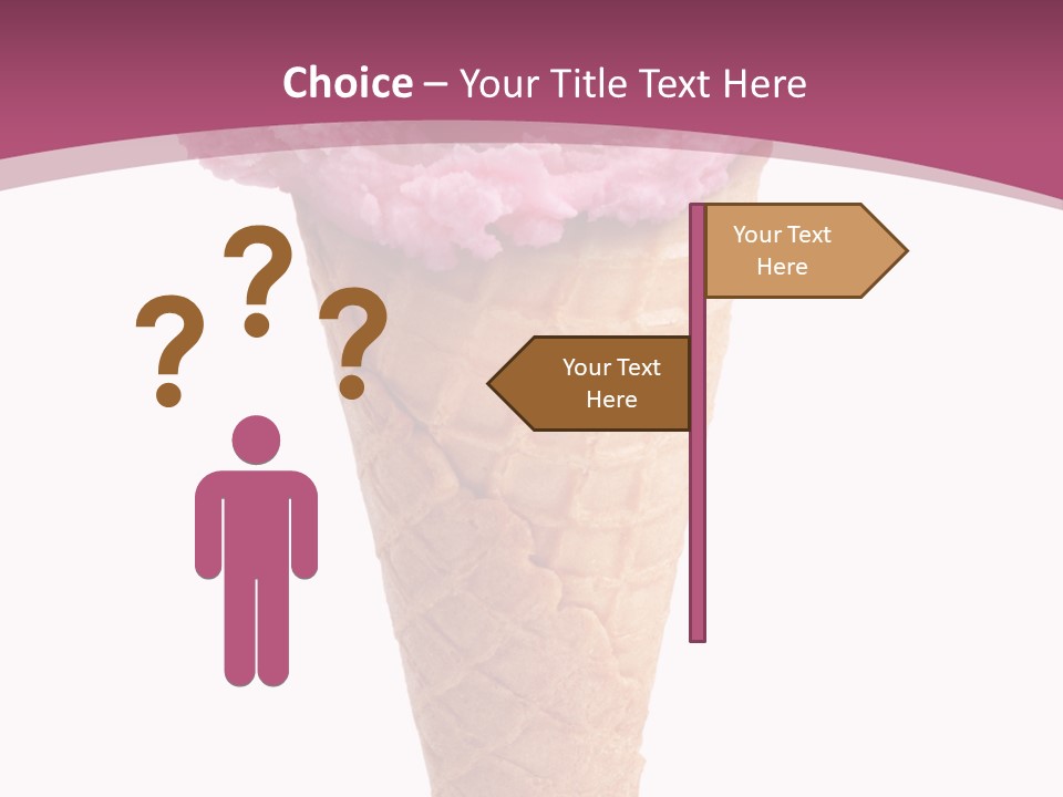 White Background Glacue Dessert PowerPoint Template