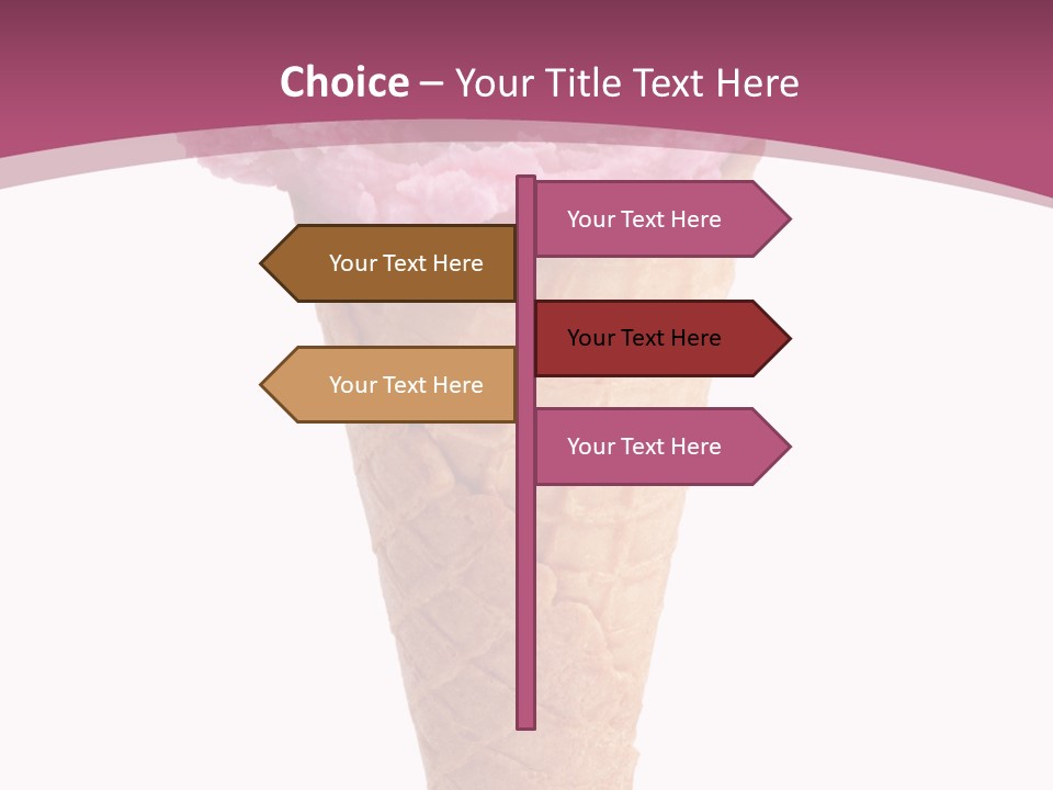 White Background Glacue Dessert PowerPoint Template