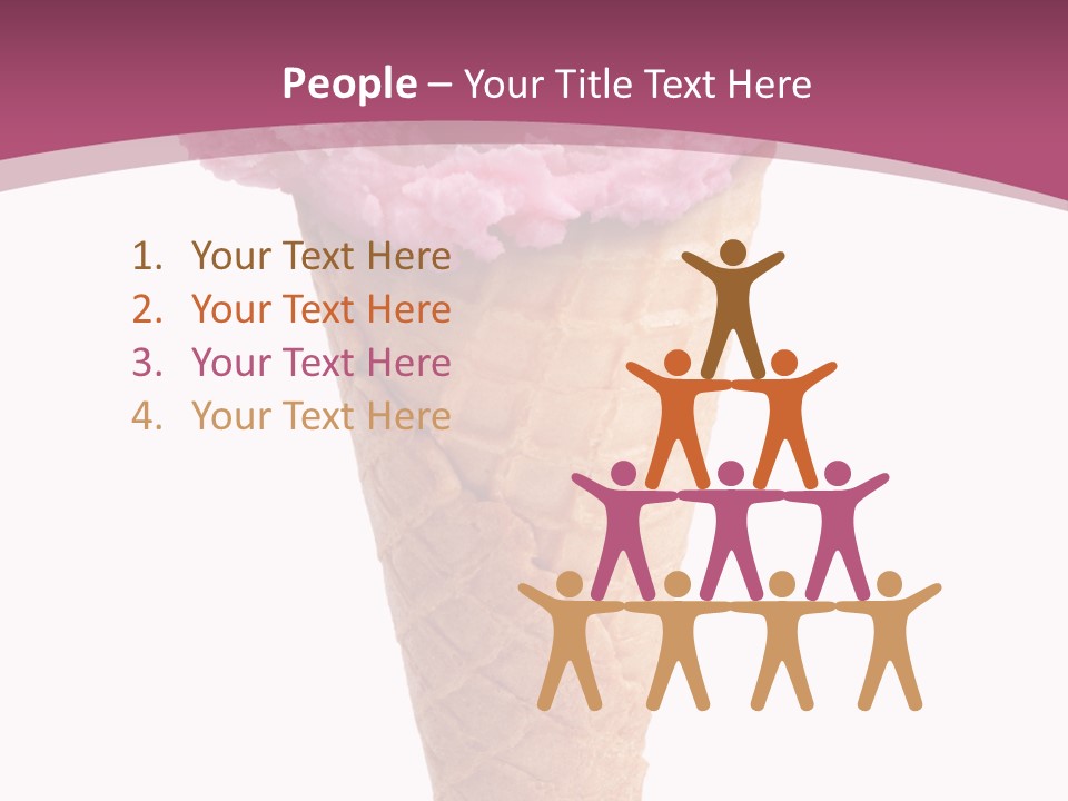 White Background Glacue Dessert PowerPoint Template