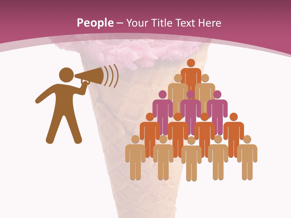 White Background Glacue Dessert PowerPoint Template