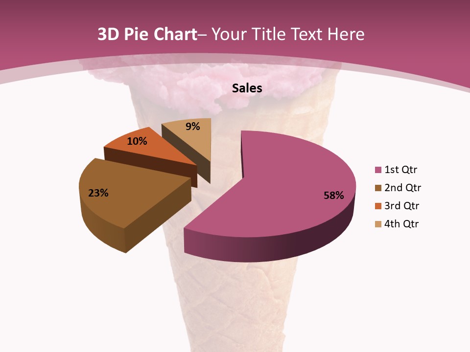 White Background Glacue Dessert PowerPoint Template