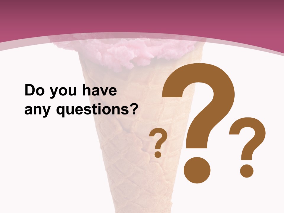 White Background Glacue Dessert PowerPoint Template