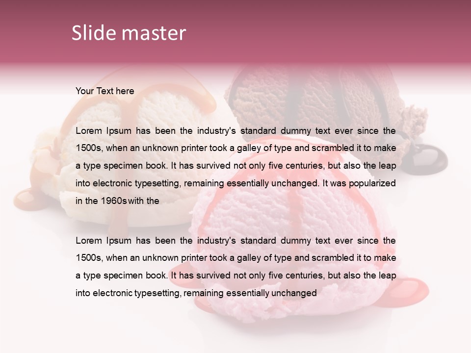 White Background Syrup Sauce PowerPoint Template