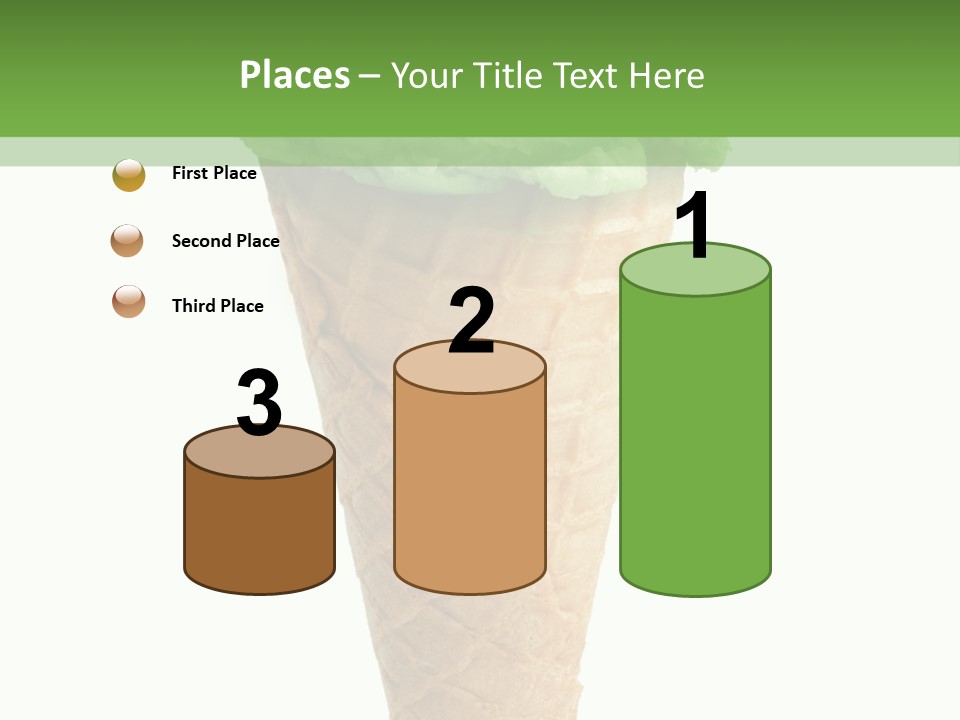 Green Dessert White Background PowerPoint Template