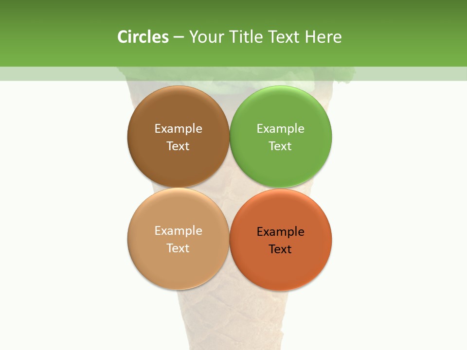 Green Dessert White Background PowerPoint Template