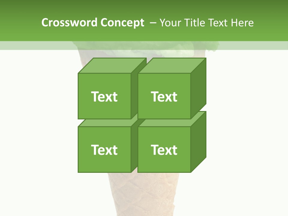 Green Dessert White Background PowerPoint Template