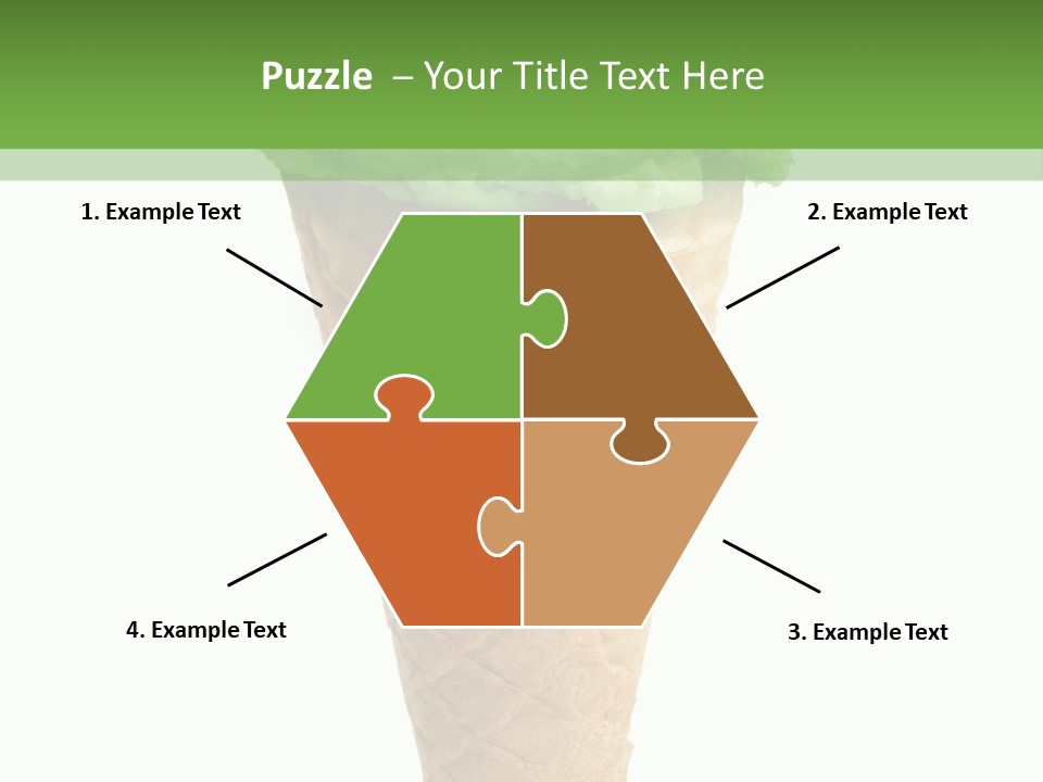 Green Dessert White Background PowerPoint Template