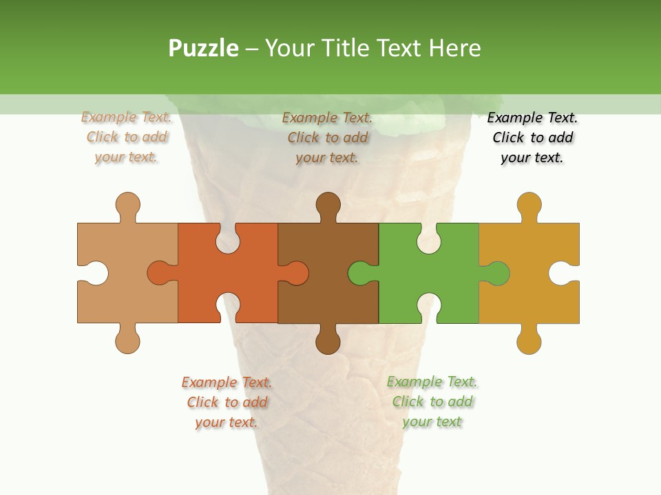 Green Dessert White Background PowerPoint Template