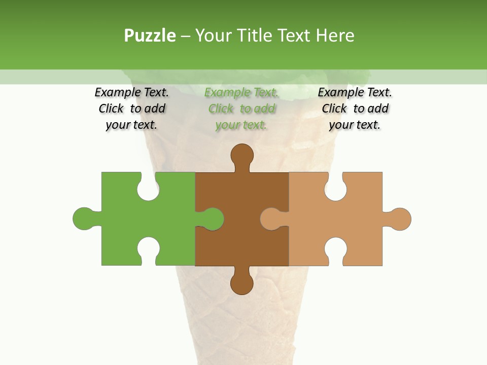 Green Dessert White Background PowerPoint Template