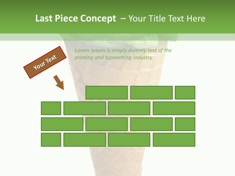 Green Dessert White Background PowerPoint Template