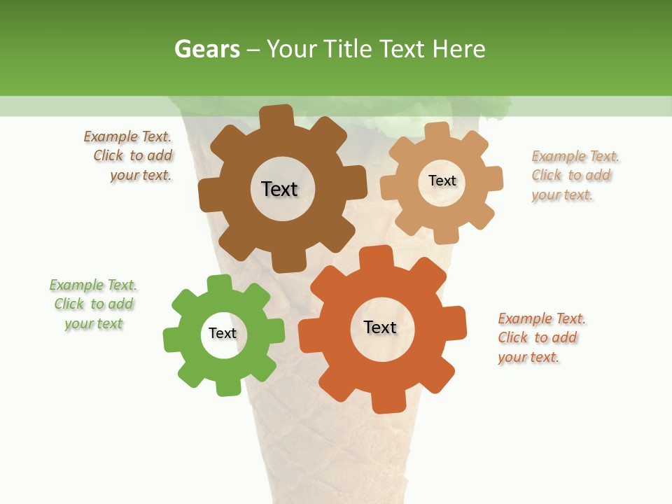 Green Dessert White Background PowerPoint Template