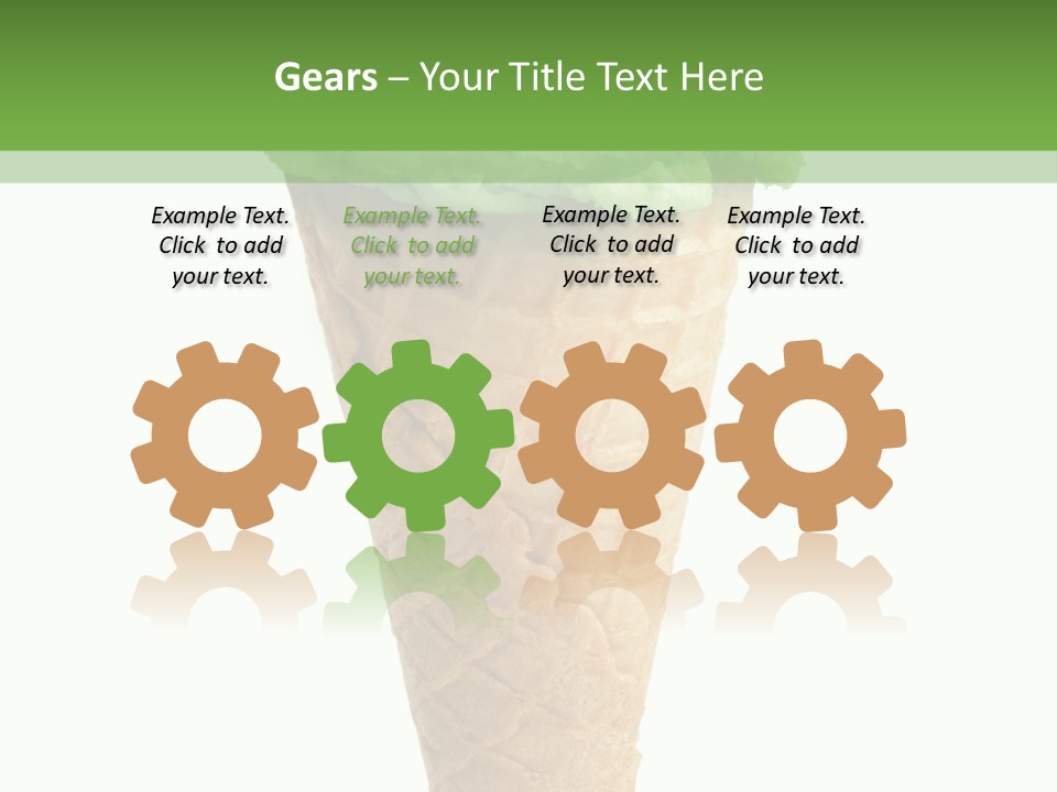 Green Dessert White Background PowerPoint Template