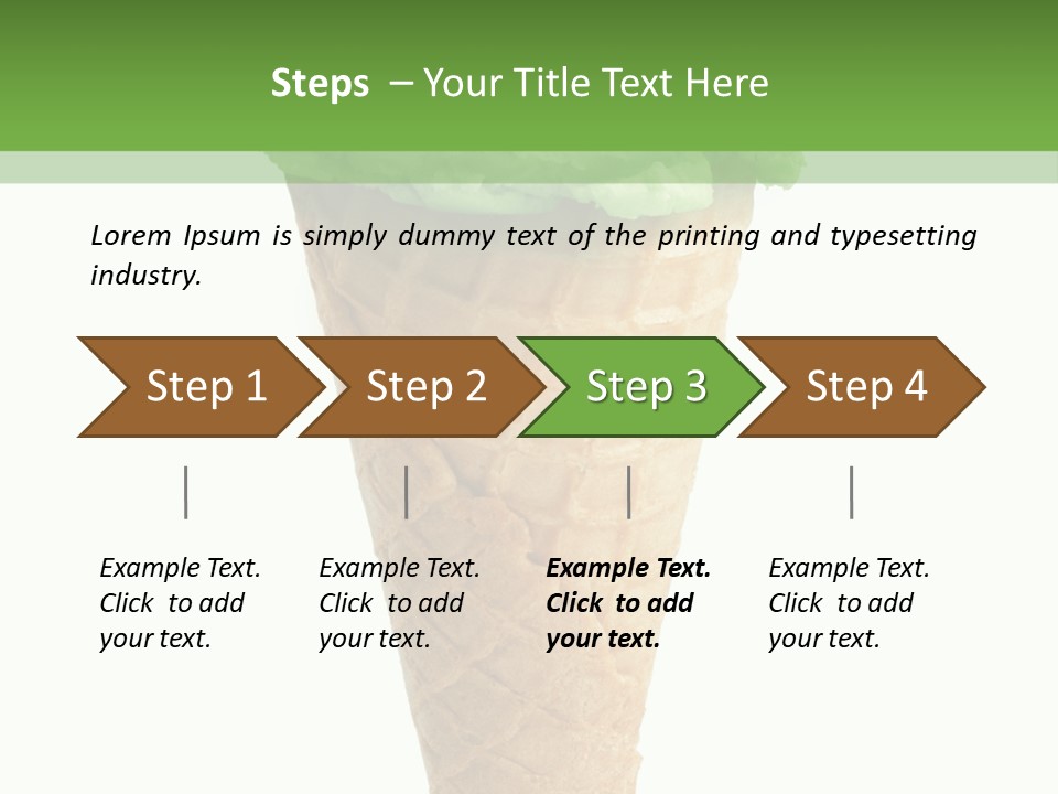 Green Dessert White Background PowerPoint Template